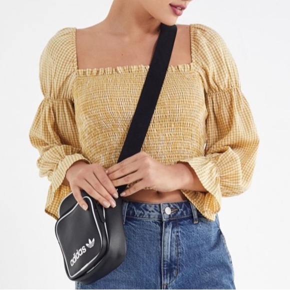 UO Gingham Cinched-Sleeve Blouse - Picture 3 of 7